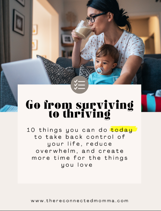 From Suriving to Thriving a Guide from Meghan O'Brien for Momma Has Goals