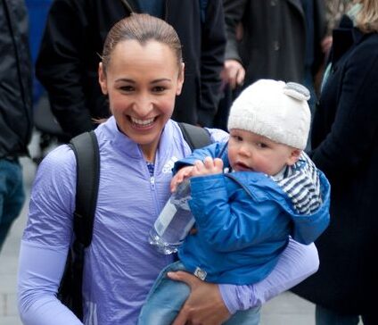 Jessica Ennis-Hill with Son from The Mirror featured on Momma Has Goals, Athlete Moms of Influence